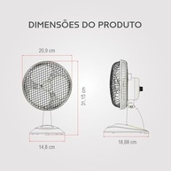 Ventilador Personal Fan Preto 127V 20W - FAME | Frescor Personalizado e Prático - imagem 3