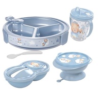 Plasútil Kit Refeição Bebê 4 Peças com Prato Térmico Azul - Seguro, Prático e Ergonômico - imagem 2