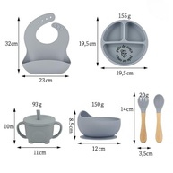Kit Alimentação Bebê 8 Peças Silicone Atóxico com Ventosas - Seguro e Prático - imagem 2