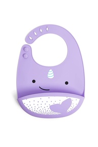 Babador Cata Migalhas de Silicone Skip Hop Zoo Baleia Narval Roxo - Prático e Ergonômico para Bebês - imagem 1