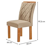 Mesa de Jantar 4 Lugares Kansas/Arthus com Vidro Cinamomo – Design Moderno e Prático - imagem 2