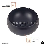 Cuba Redonda Morganita Pingoo Preto Fosco: Design Moderno e Prático - imagem 2