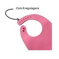 Babador Western CS-22R com Bolso Rosa - Silicone Impermeável e Prático - imagem 5