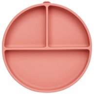 Pratinho em Silicone com Ventosa Rosa Escuro - Segurança e Estilo para Refeições Baby - imagem 1