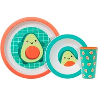 Kit Refeição Frutti Avocado Buba - Prato, Bowl e Copinho Divertido para Crianças - imagem 1