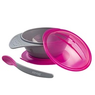 Prato com Ventosa e Colher Clingo Rosa - Segurança e Conforto para Bebês - imagem 3