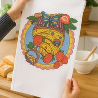 Kit 10 Panos de Prato Estampados 75x45 cm - 100% Algodão com Alta Absorção - imagem 3