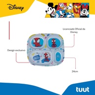 Prato com Divisória Disney Homem Aranha em Melamine Oficial - Ideal para Refeições Infantis - imagem 3