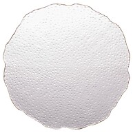 Prato para Servir Wolff Taj 26cm: Cristal Incolor com Borda Dourada - imagem 1
