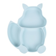 Prato em Silicone com Formato de Esquilo para Bebês e Crianças - Azul - imagem 1