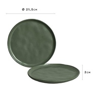 Conjunto 6 Pratos de Sobremesa Bio Stoneware Leaf 21,5cm - Porto Brasil - imagem 4