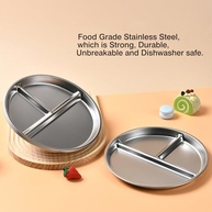 Pratos Infantil Aço Inox 3 Compartimentos 23cm - Controle de Porção Seguro e Saudável - imagem 4