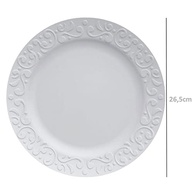 Conjunto de 6 Pratos Rasos em Porcelana 26,5cm com Relevo Tassel - Estilo e Qualidade na Mesa - imagem 4