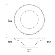 Conjunto com 4 Pratos de Massa Porto Brasil em Stoneware Orgânico Oceano - Design Artesanal e Resistente - imagem 4