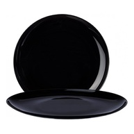 Pratos de Vidro Preto 32cm Opanile: Elegância à Mesa! - imagem 1