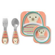 Kit Pratos e Talheres Infantil Zoo Lhama Skip Hop - Seguro, Divertido e Ergonômico - imagem 1