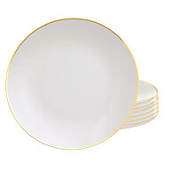 Pratos Fundos Dourados Anna: Elegância à Mesa! - imagem 1