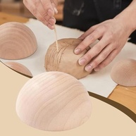 Esquirla de Madeira para Cerâmica - Forma Profissional 12cm para Pratos e Tigelas - imagem 3
