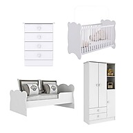 Quarto de Bebê Completo Bambino: 3 Portas, 6 Gavetas e Tudo que Você Precisa! - imagem 2