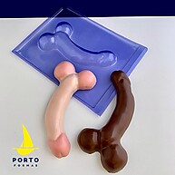 Forma Pênis Curvo P650 – Chocolate com Precisão - imagem 2