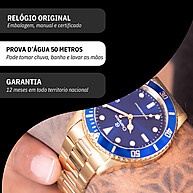 Relógio Champion Masculino Dourado e Azul: Estilo e Precisão - imagem 2