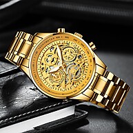 Relógio NIBOSI Ouro Cheio Masculino – Estilo e Precisão - imagem 2