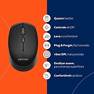 Mouse Sem Fio 1600 DPI: Liberdade e Precisão! - imagem 2