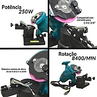 Afiador de Corrente para Motosserra 250W Evald: Potência e Precisão - imagem 2