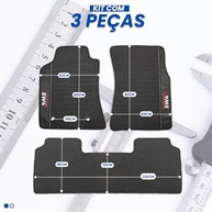 Jogo de Tapetes Emborrachados Premium para Hilux SW4 (2005-2015) - 3 Peças - imagem 3