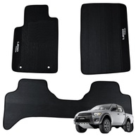 Jogo de Tapetes Automotivos Emborrachados L200 Triton 2005-2017 - 3 Peças Premium com Bordado - imagem 1