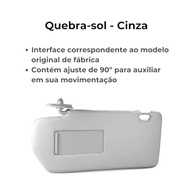 Quebra-Sol Cinza Esquerdo Palio, Siena e Strada (2004-2016) com Espelho - Novo e com Acabamento Premium - imagem 3