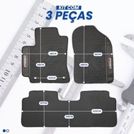 Jogo de Tapete Automotivo Emborrachado Premium para Toyota Corolla 2018-2019 - 3 Peças Impermeável - imagem 3