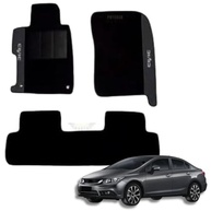 Tapete de Carpete Premium para Honda New Civic G9 (2013-2016) - 3 Peças Pretas - imagem 2