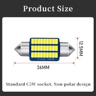 Lâmpada LED Festoon 36mm C5W 30SMD 3014 12V - Iluminação Interna Premium para Carros (Pacote com 2) - imagem 3