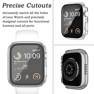 Capa Protetora Premium para Apple Watch Series 9/8/7 (41mm/45mm) com Vidro Temperado Fosco - Proteção Total e Estilo Elegante - imagem 4