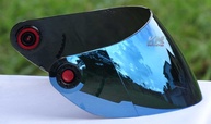 Viseira Azul Iridium para Capacete Shark S600/S650/S700/S800/S900/Openline - Estilo e Proteção Premium - imagem 1
