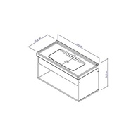Gabinete com Cuba para Banheiro Berlin Zoff - MDF Premium com Lavatório BMC - imagem 3