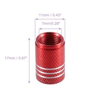 5 Tampas de Válvula de Pneu Alumínio Vermelho - Proteção Premium para Carro, Caminhão e Bicicleta - imagem 5