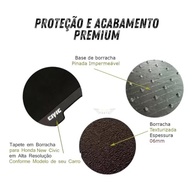 Tapete de Carpete Premium para Honda New Civic G9 (2013-2016) - 3 Peças Pretas - imagem 4
