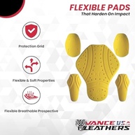 Protetores Vance Leather CE Nível 2: Segurança Premium para Costas, Ombros e Cotovelos de Motociclistas - imagem 3