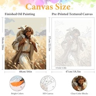 Kit de Pintura por Números Jesus - Tela Cristã Premium com Tintas Acrílicas para Adultos Iniciantes - imagem 3