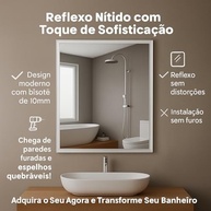 Espelho Adesivo Premium Acrílico 40x90cm com Bisotê | Seguro, Moderno e Fácil Instalação - imagem 3