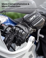 Luvas de Moto ILM Air Flow GRC01: Couro Premium com Proteção 360° e Touchscreen - imagem 3