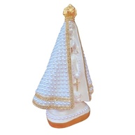 Imagem Nossa Senhora Aparecida Pérola Branca 27cm - Acabamento Premium para Decoração e Fé - imagem 3