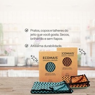 Pano de Limpeza Ákora Premium para Louças e Cristais - Azul e Preto - imagem 5