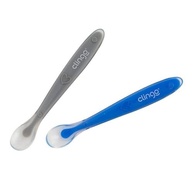 Colher Silicone Premium Colors Azul - Kit 2 Unidades | Segura, Macia e Ideal para Bebês - imagem 2