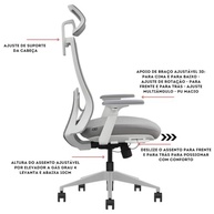 Cadeira de Escritório Ergonômica Magenta Relax 150kg - Conforto e Suporte Premium - imagem 2