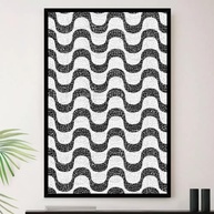 Quadro Decorativo Copacabana Calçada Rio A3 35x45cm - Moldura Premium com Impressão em Alta Definição - imagem 1