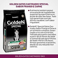 Ração Golden Gatos Castrados 10kg: Frango e Carne Premium - imagem 2