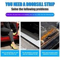 Proteção Premium para Carro: Kit 4 Protetores de Soleira + 1 Protetor de Para-choque Traseiro em Fibra de Carbono - imagem 4